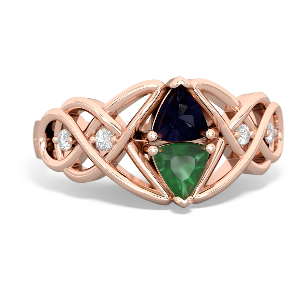 Sapphire Keepsake Celtic Knot 14K Rose Gold ring R5300