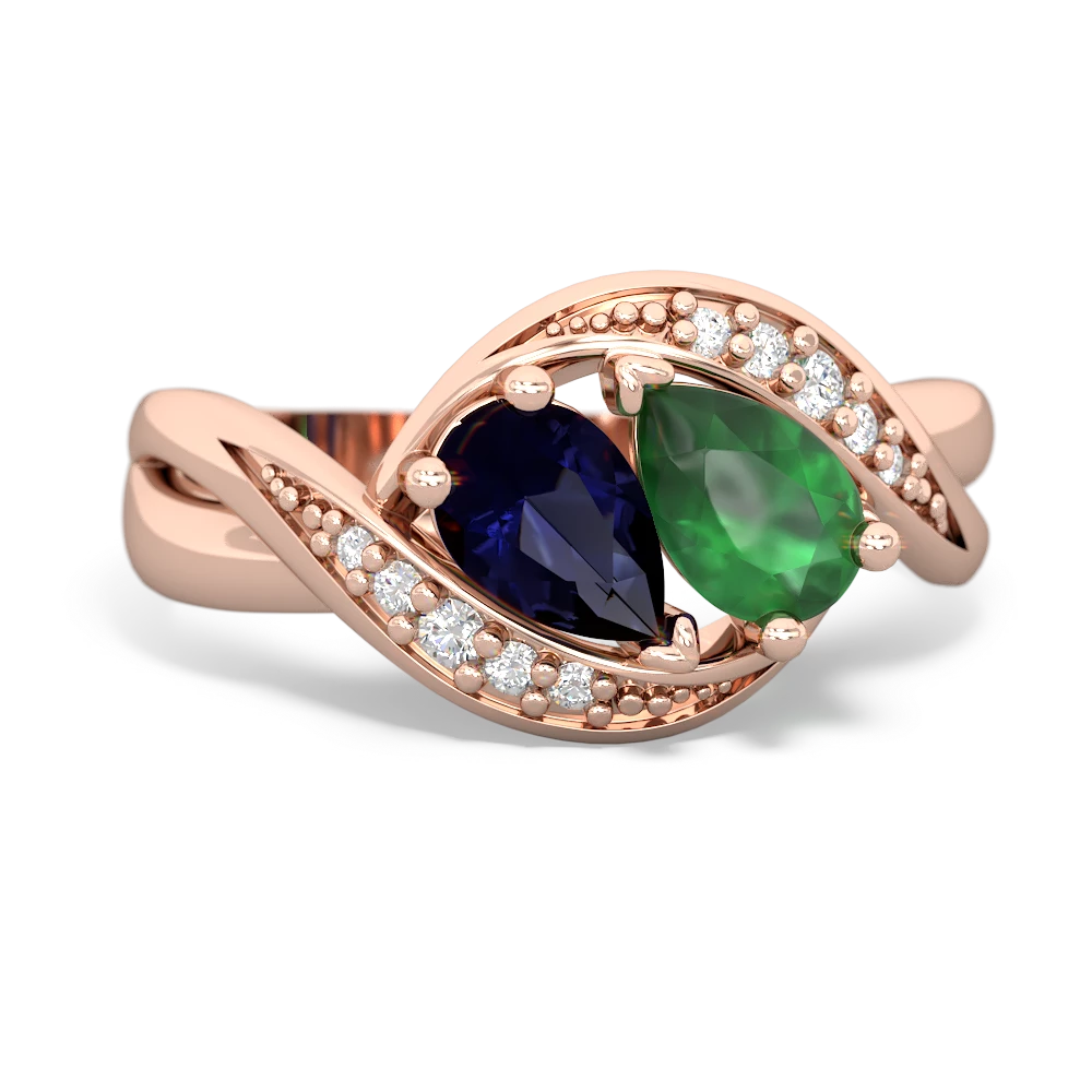 Sapphire Summer Winds 14K Rose Gold ring R5342