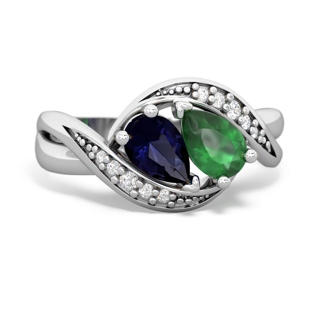 Sapphire Summer Winds 14K White Gold ring R5342