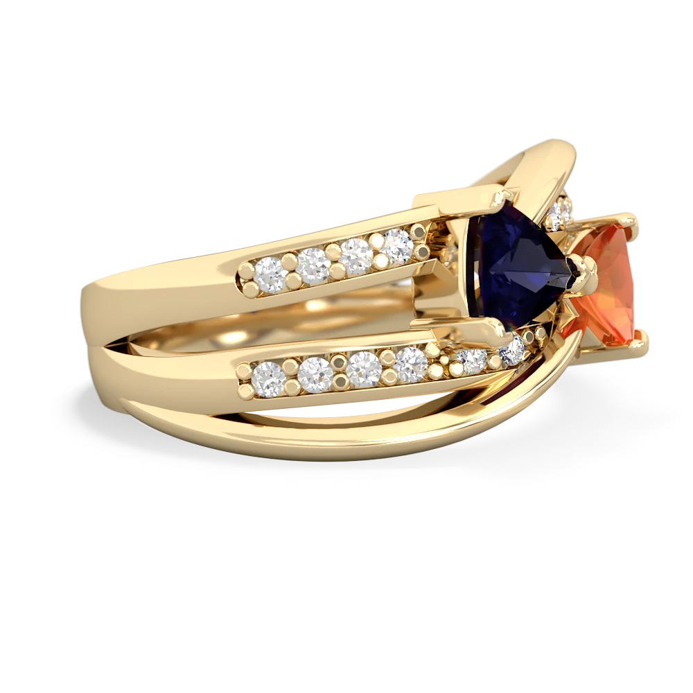 Sapphire Bowtie 14K Yellow Gold ring R2360