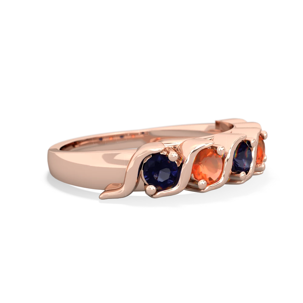 Sapphire Anniversary Band 14K Rose Gold ring R2089