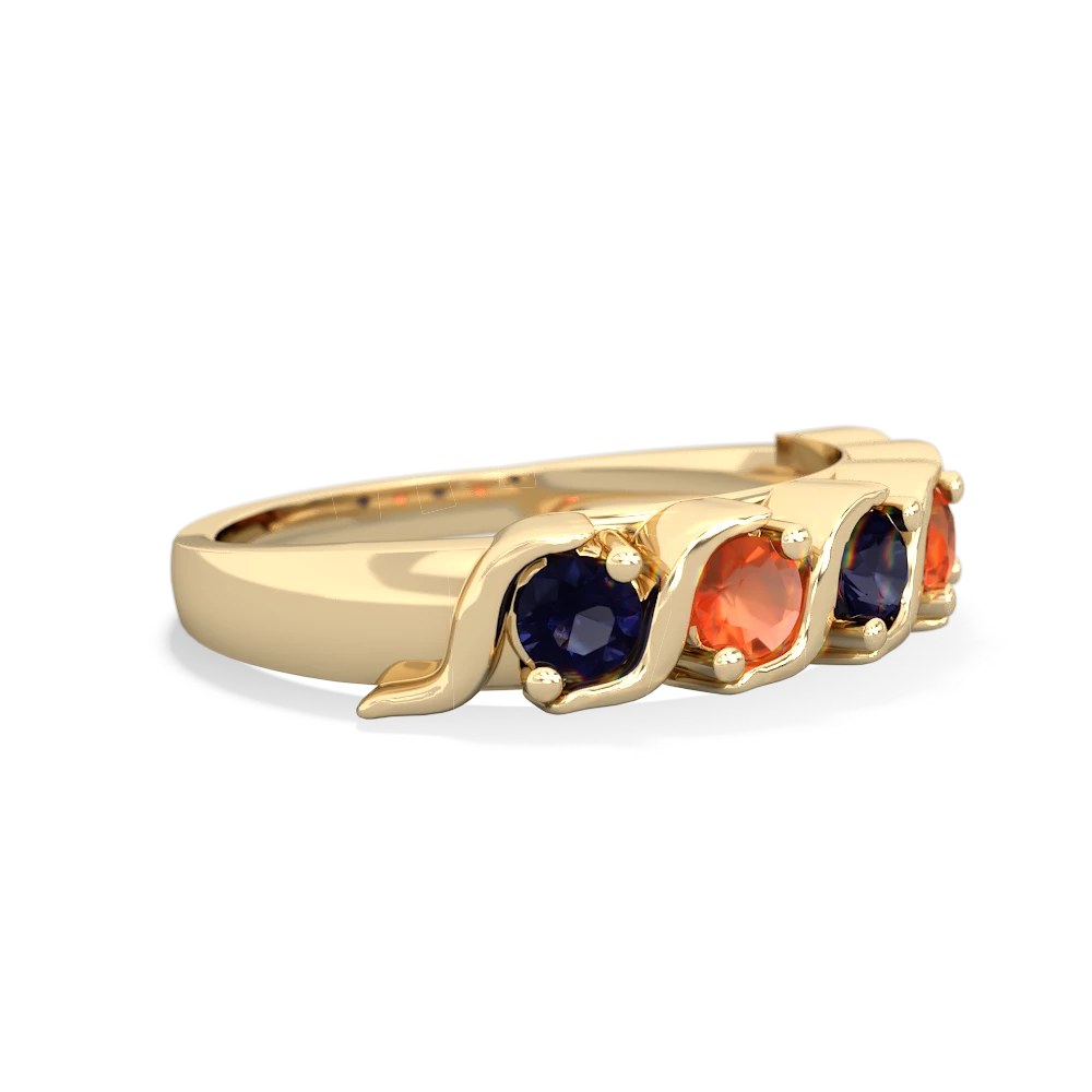 Sapphire Anniversary Band 14K Yellow Gold ring R2089