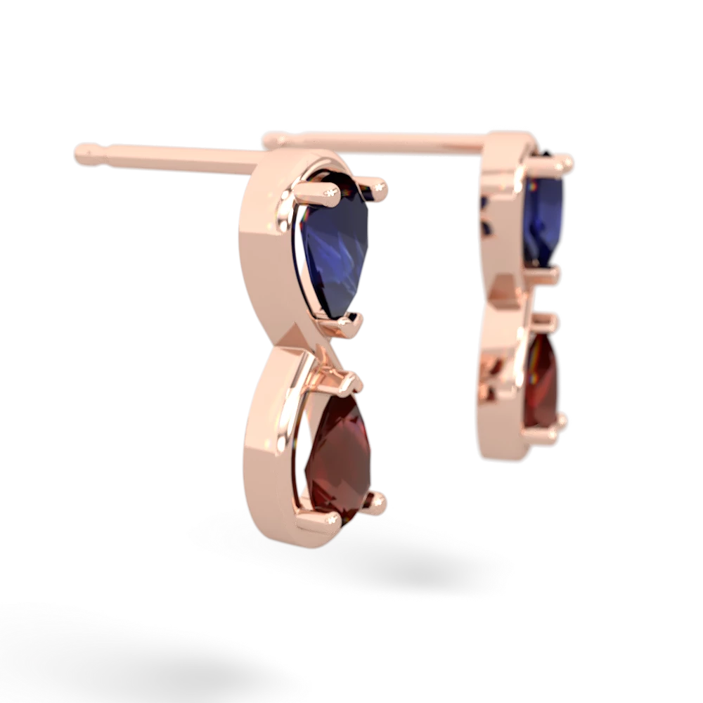 Sapphire Infinity 14K Rose Gold earrings E5050