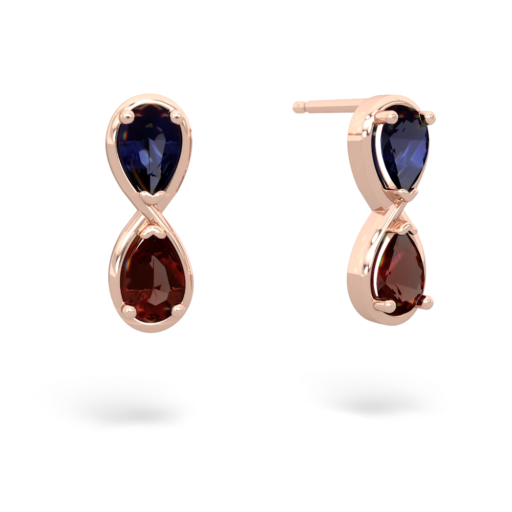 Sapphire Infinity 14K Rose Gold earrings E5050