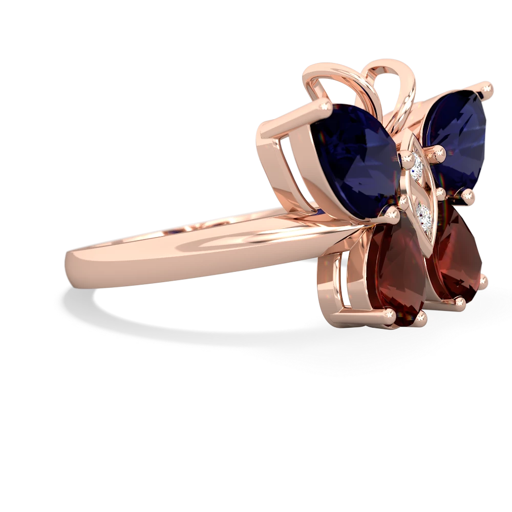 Sapphire Butterfly 14K Rose Gold ring R2215