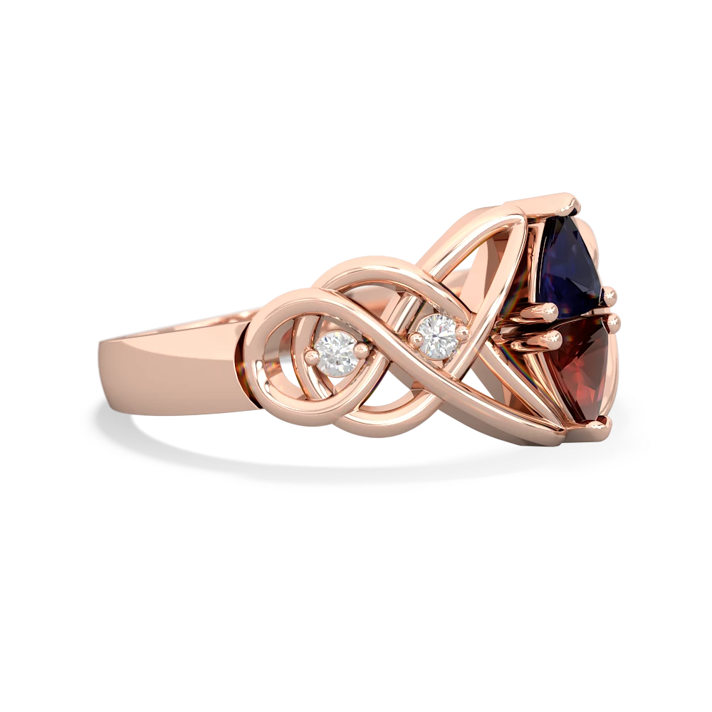 Sapphire Keepsake Celtic Knot 14K Rose Gold ring R5300