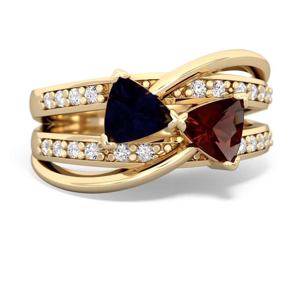 Sapphire Bowtie 14K Yellow Gold ring R2360