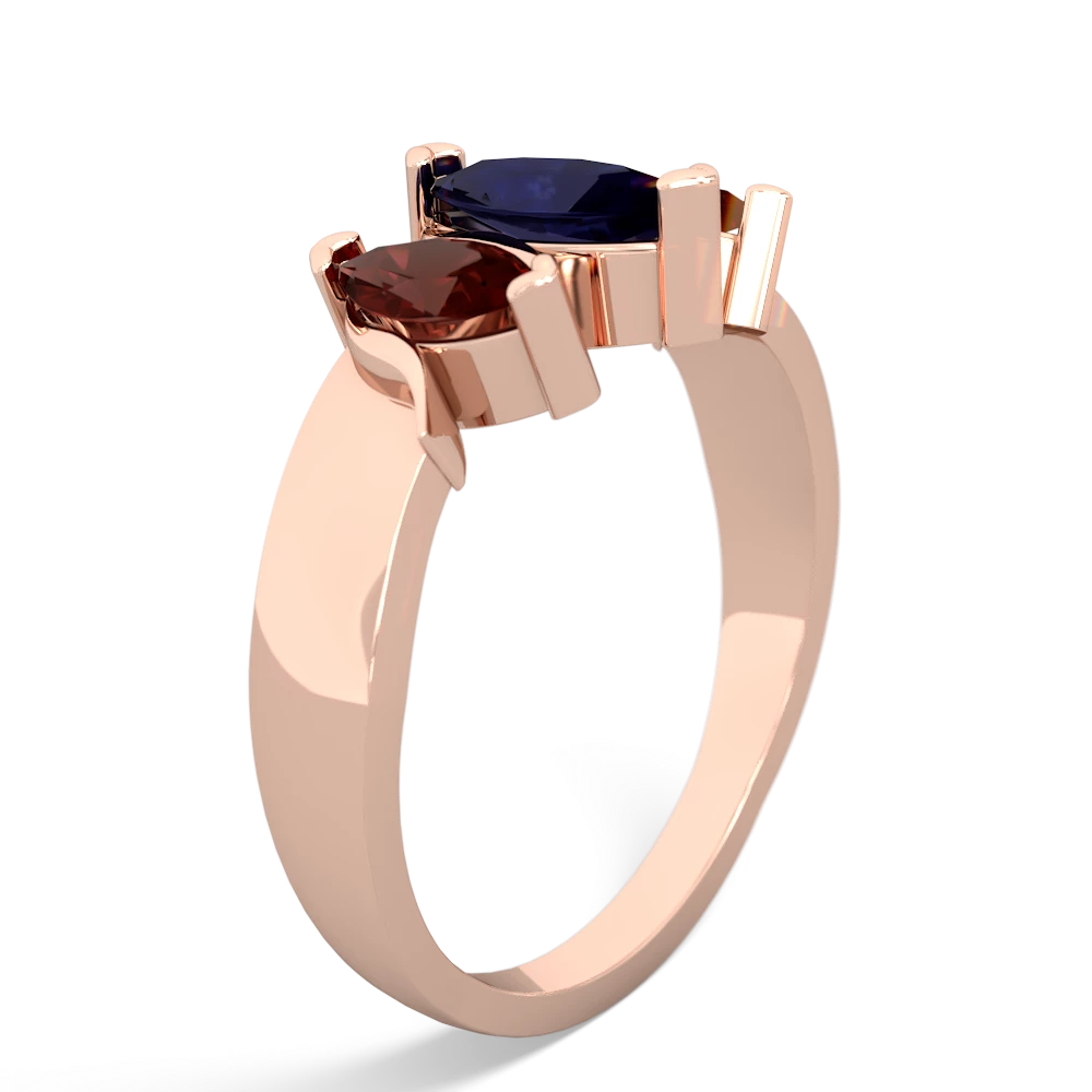 Sapphire Three Peeks 14K Rose Gold ring R2433