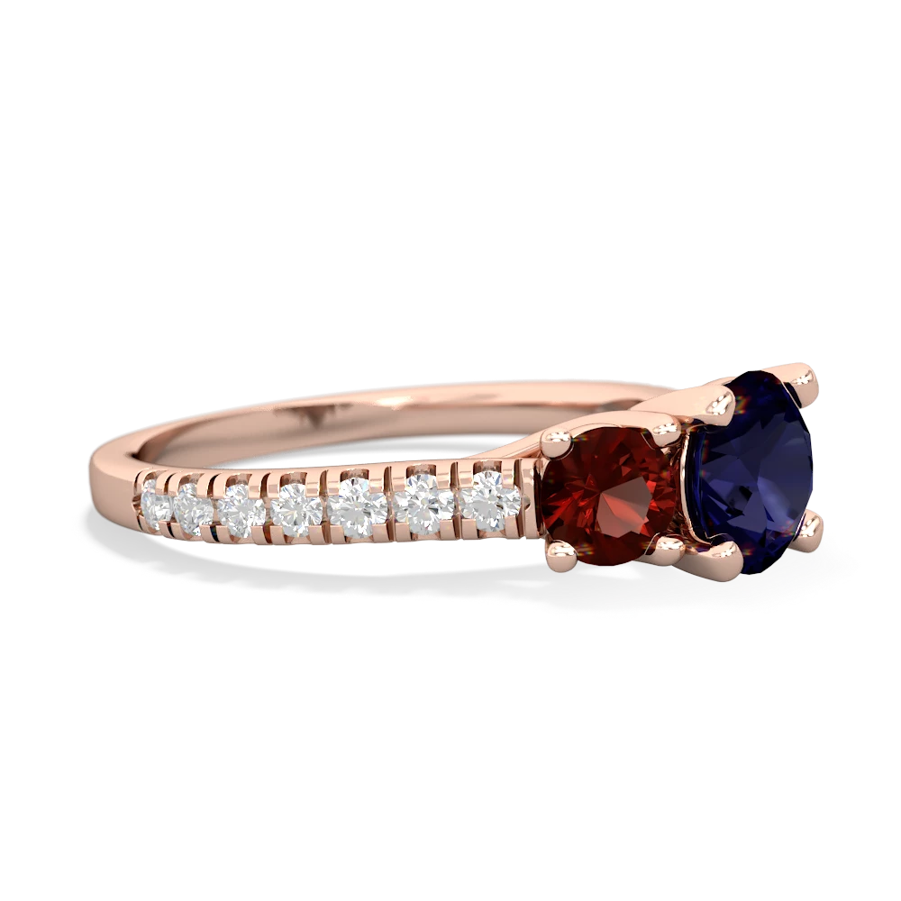 Sapphire Pave Trellis 14K Rose Gold ring R5500