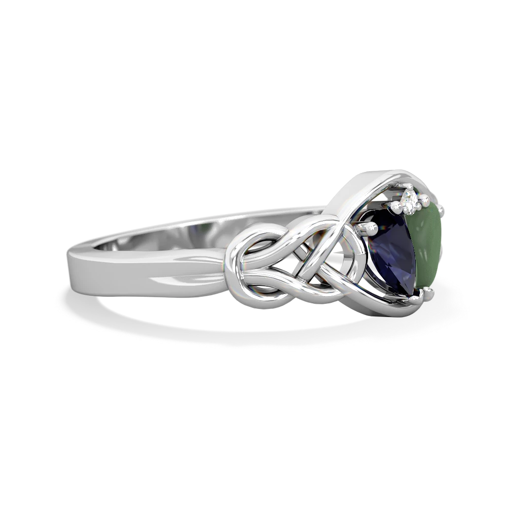 Sapphire Celtic Love Knot 14K White Gold ring R5420