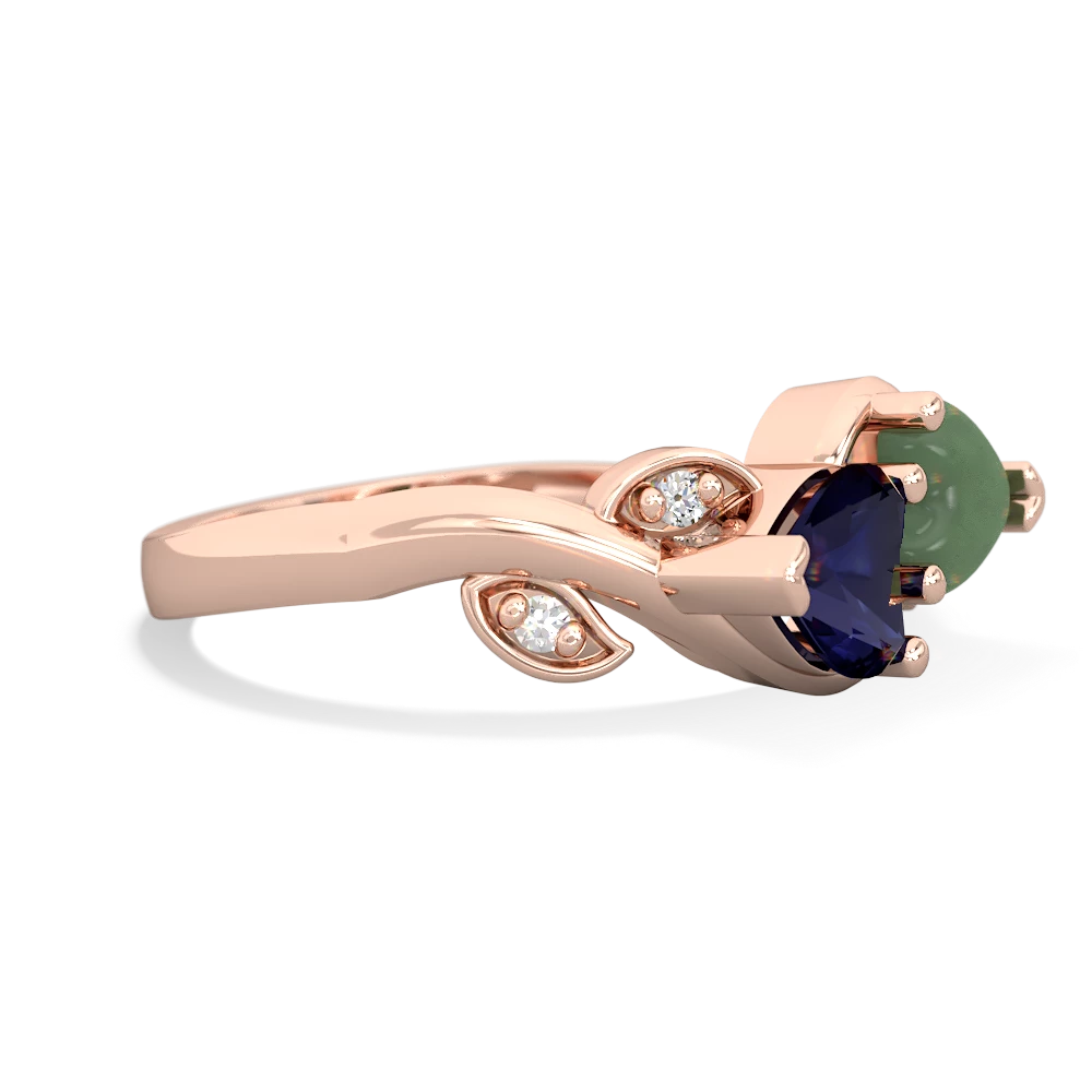 Sapphire Floral Elegance 14K Rose Gold ring R5790