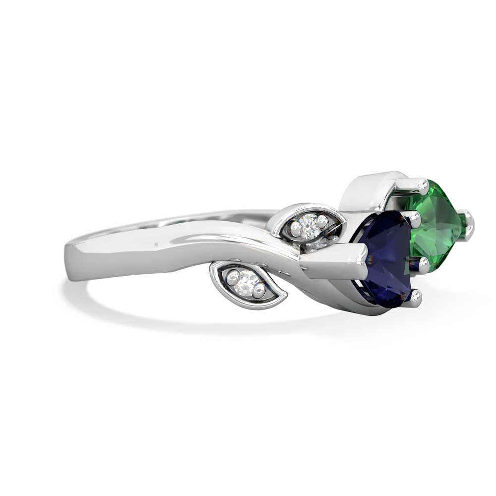 Sapphire Floral Elegance 14K White Gold ring R5790