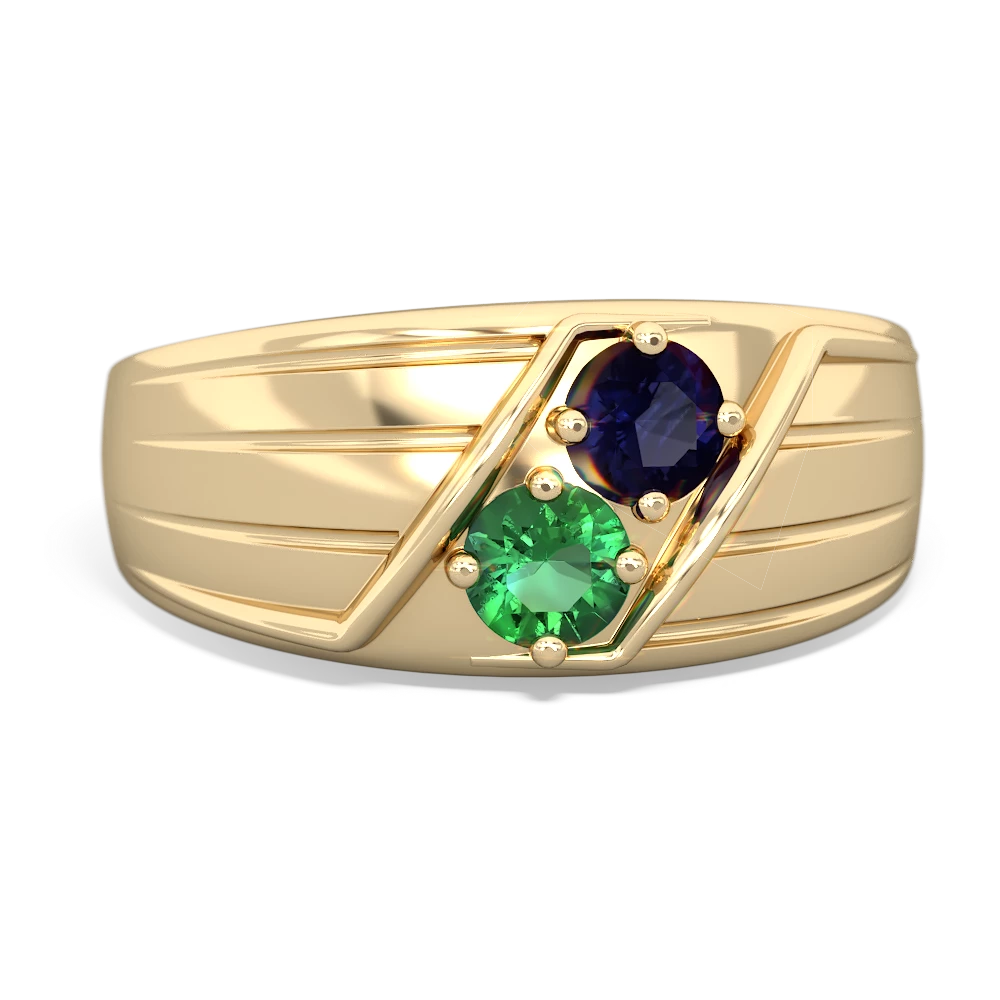 Sapphire Men's Streamline 14K Yellow Gold ring R0460