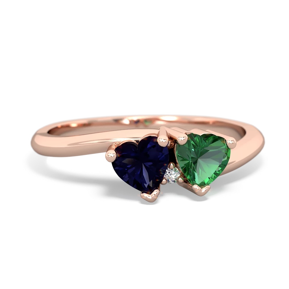 Sapphire Sweethearts 14K Rose Gold ring R5260