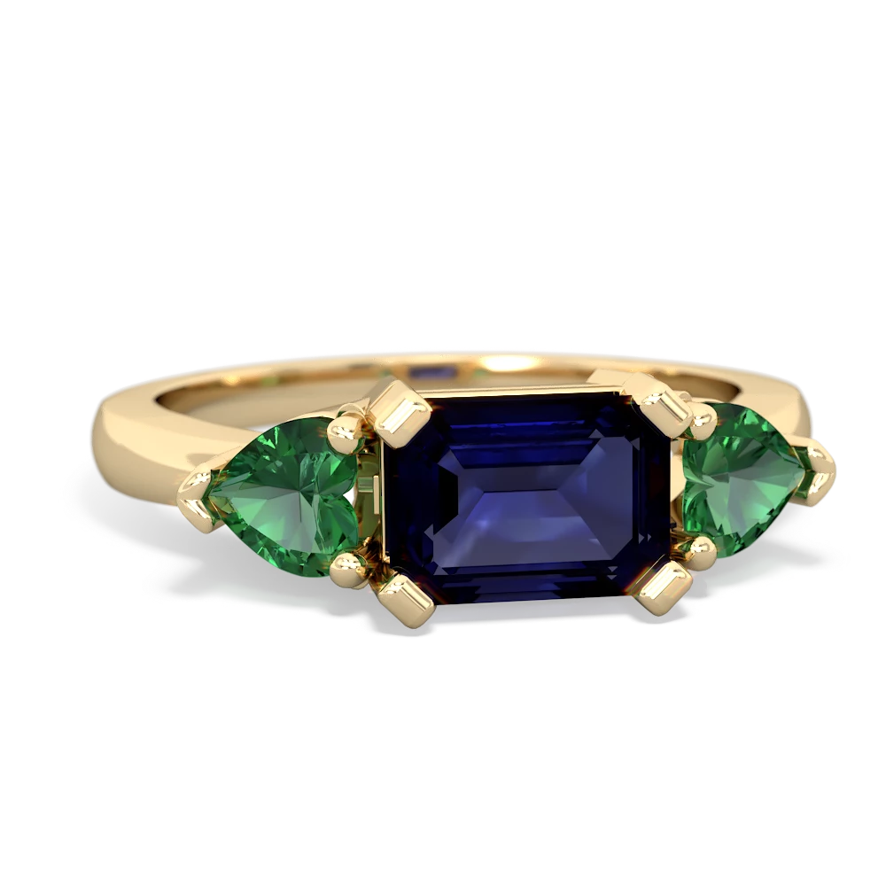 Sapphire Three Stone 14K Yellow Gold ring R5235