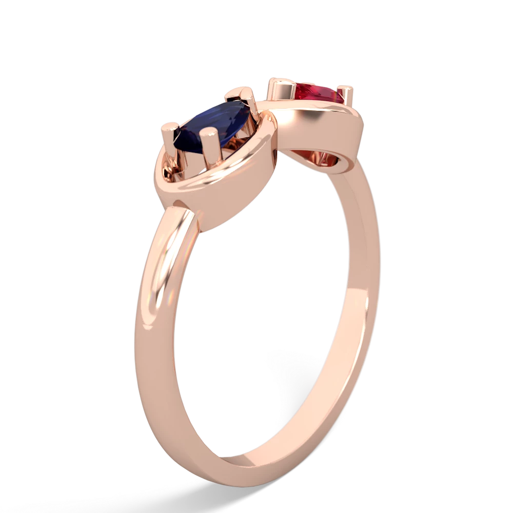 Sapphire Infinity 14K Rose Gold ring R5050