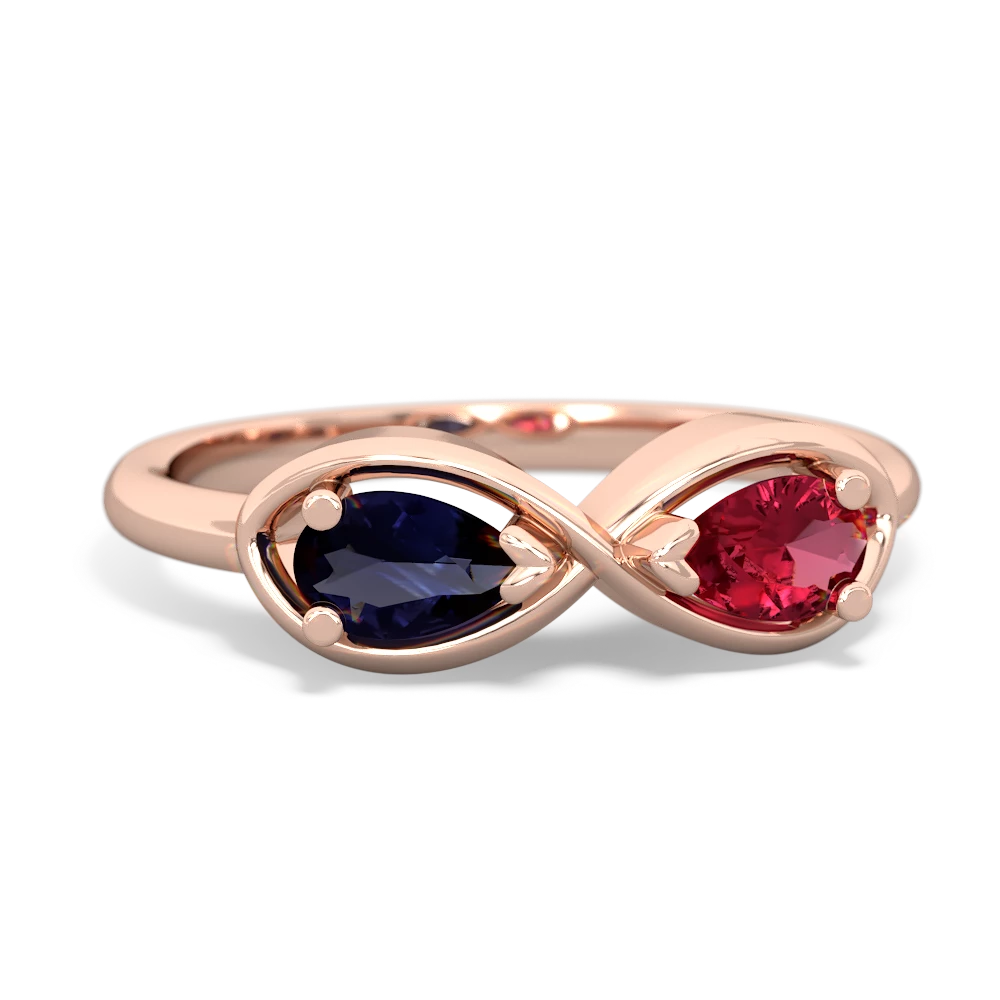 Sapphire Infinity 14K Rose Gold ring R5050