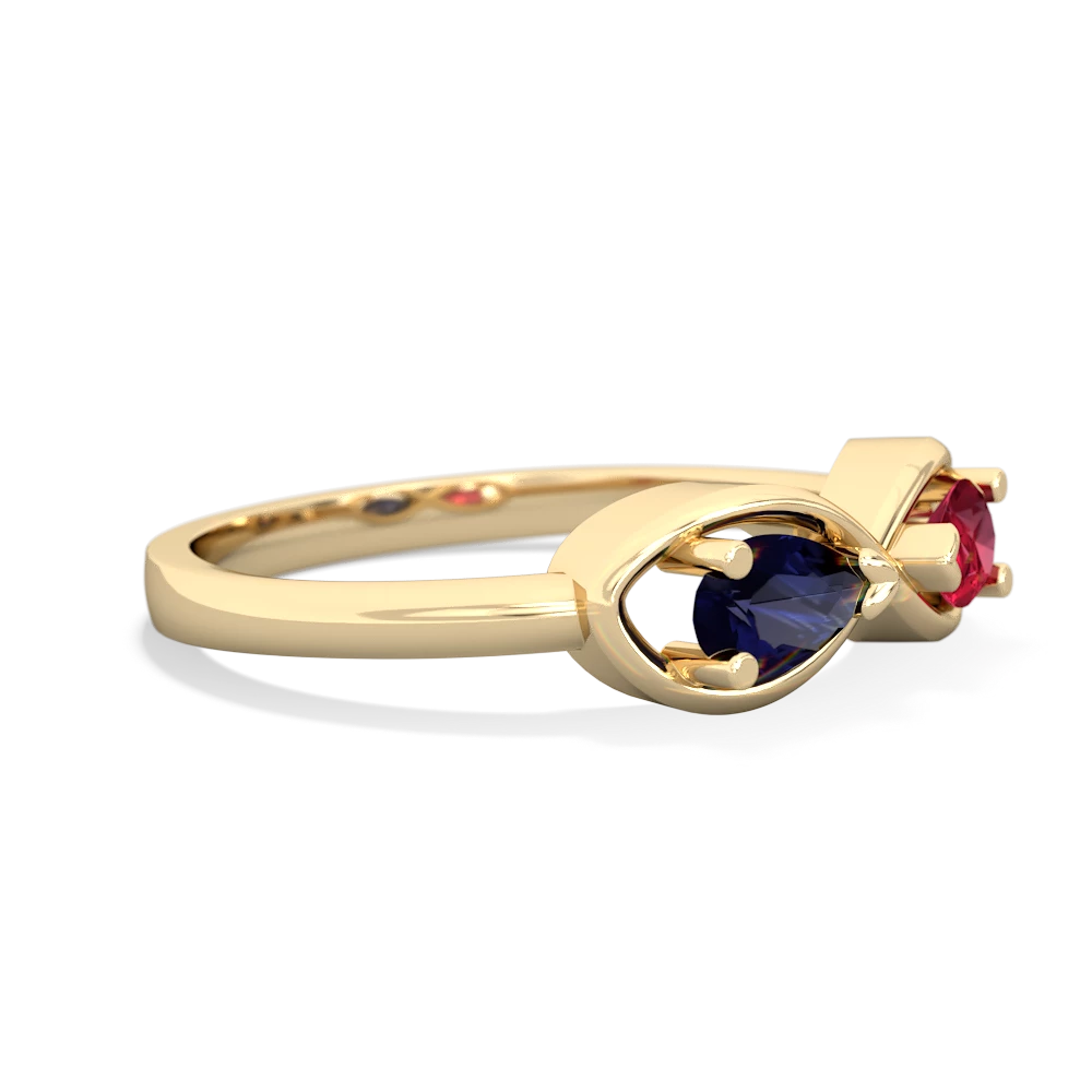 Sapphire Infinity 14K Yellow Gold ring R5050