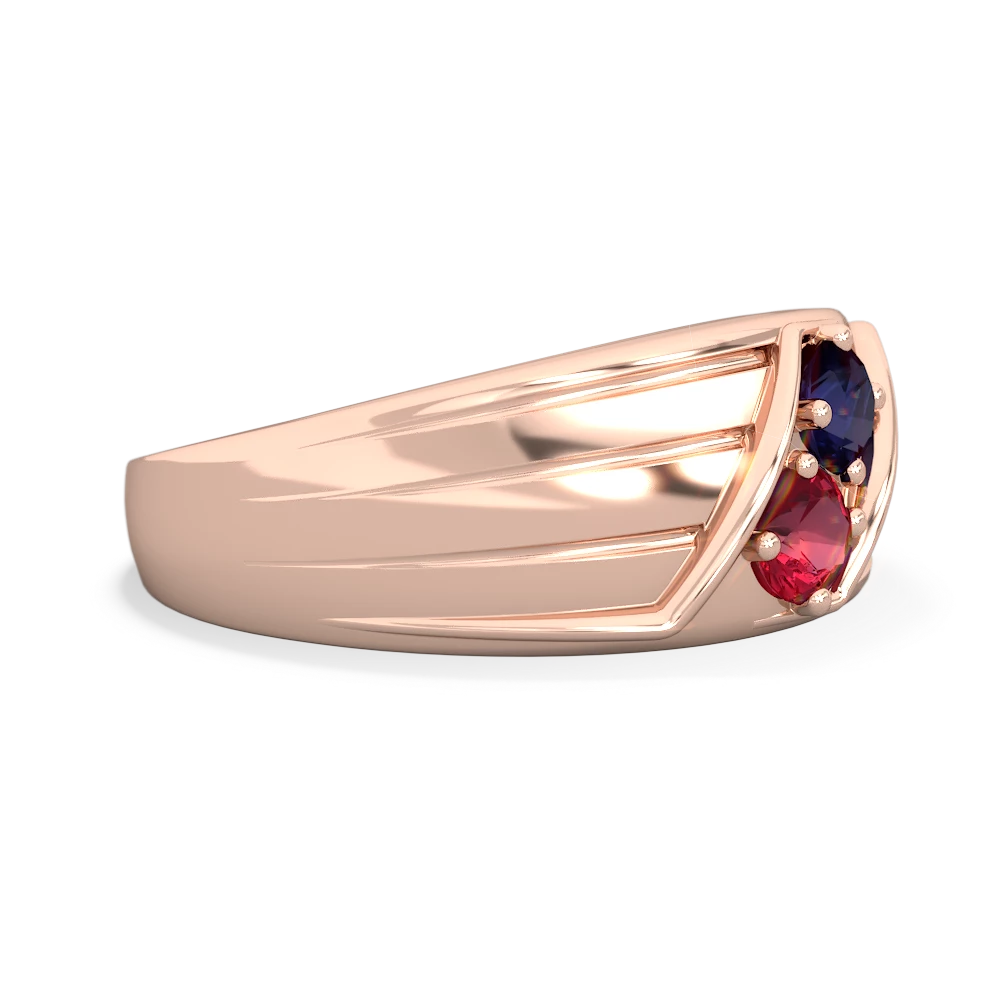 Sapphire Men's Streamline 14K Rose Gold ring R0460