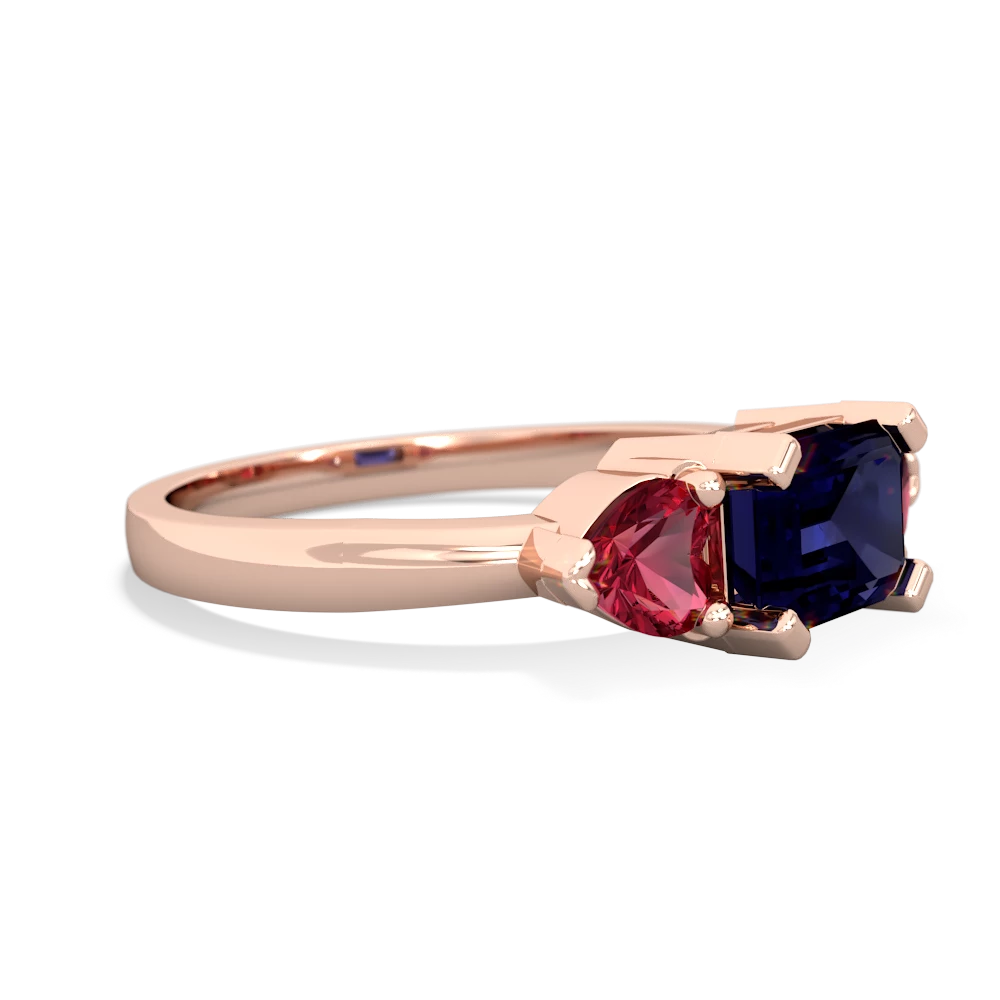 Sapphire Three Stone 14K Rose Gold ring R5235