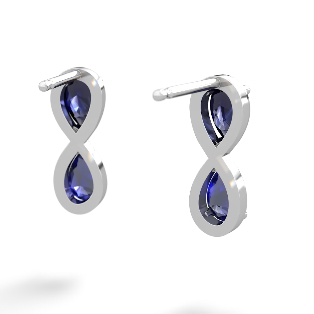 Sapphire Infinity 14K White Gold earrings E5050