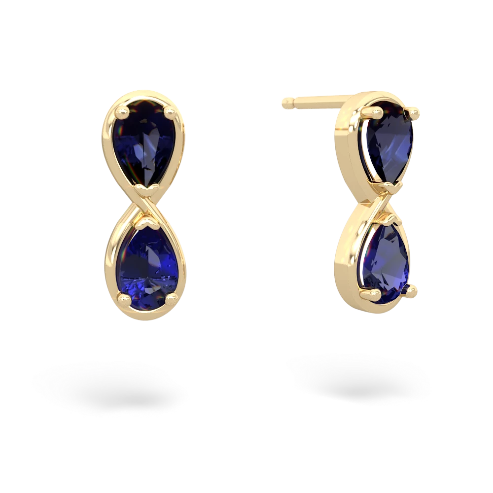 Sapphire Infinity 14K Yellow Gold earrings E5050