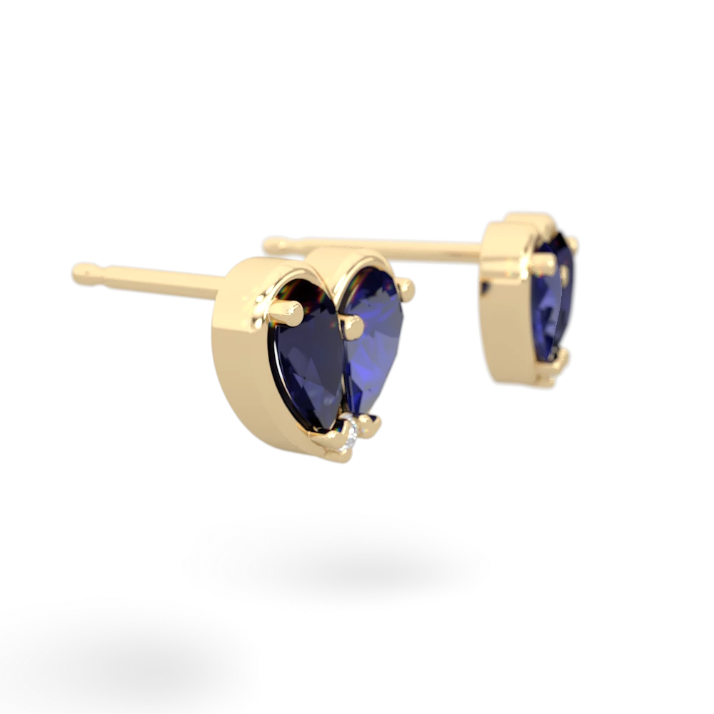 Sapphire 'Our Heart' 14K Yellow Gold earrings E5072