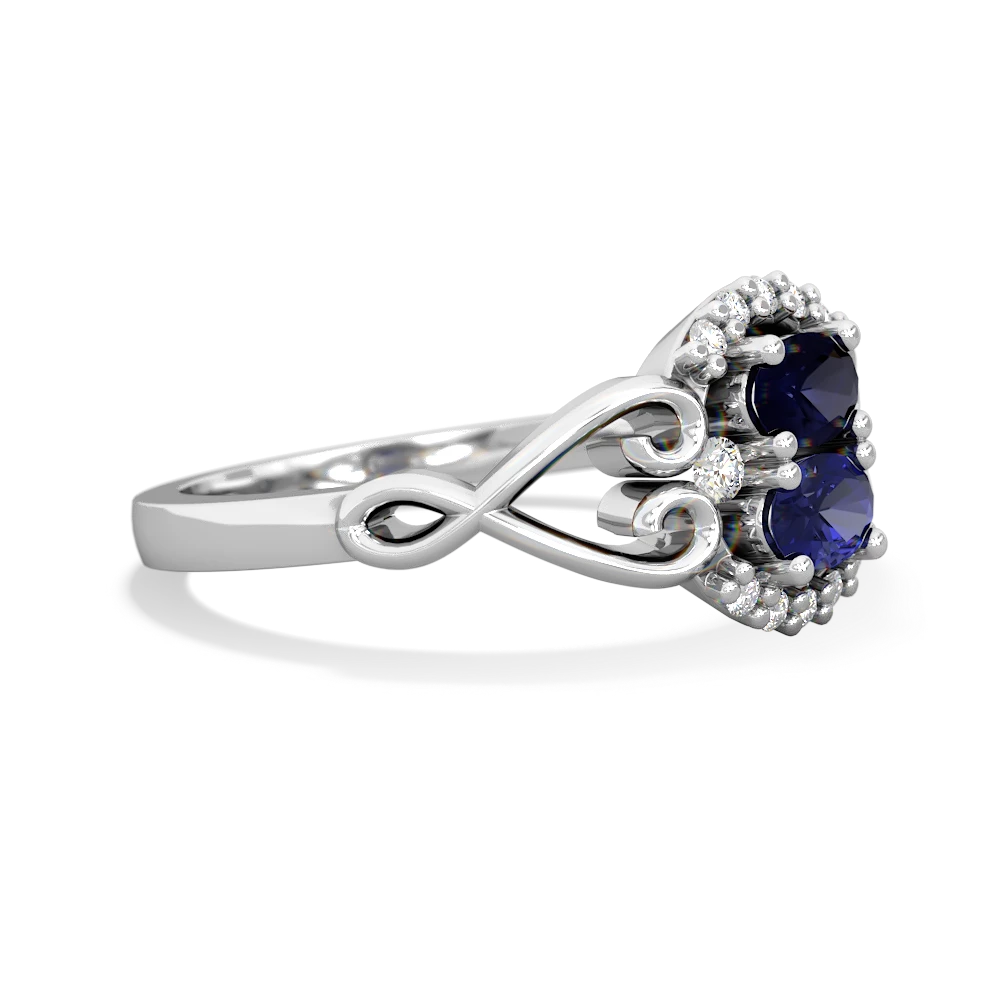 Sapphire Love Nest 14K White Gold ring R5860