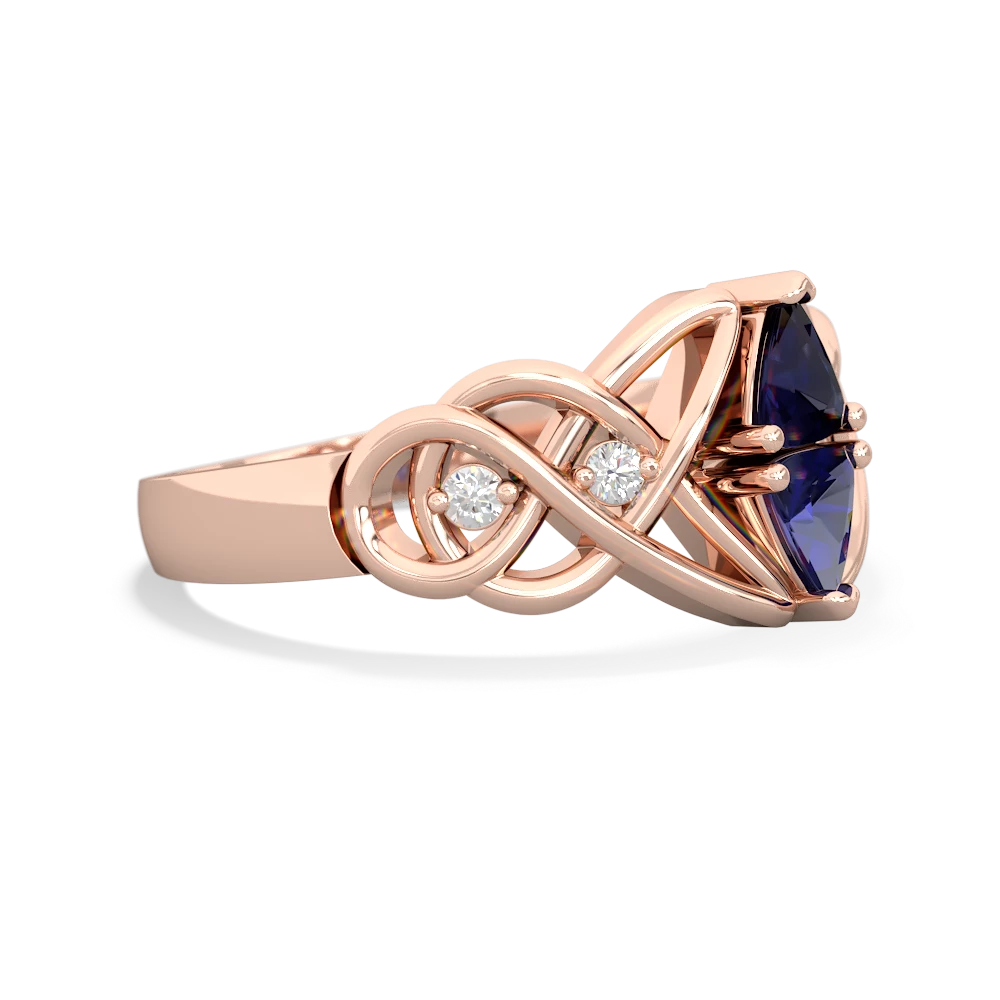 Sapphire Keepsake Celtic Knot 14K Rose Gold ring R5300