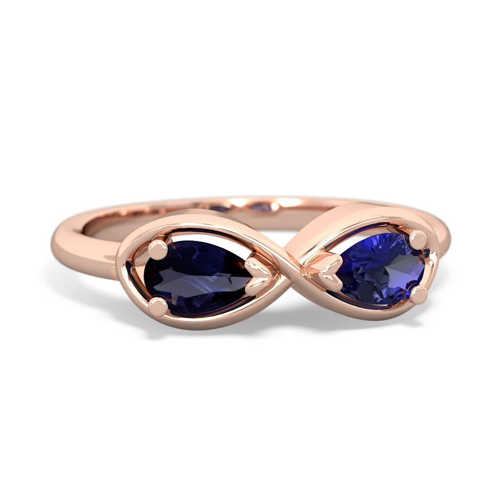 Sapphire Infinity 14K Rose Gold ring R5050