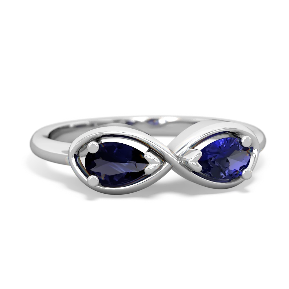 Sapphire Infinity 14K White Gold ring R5050