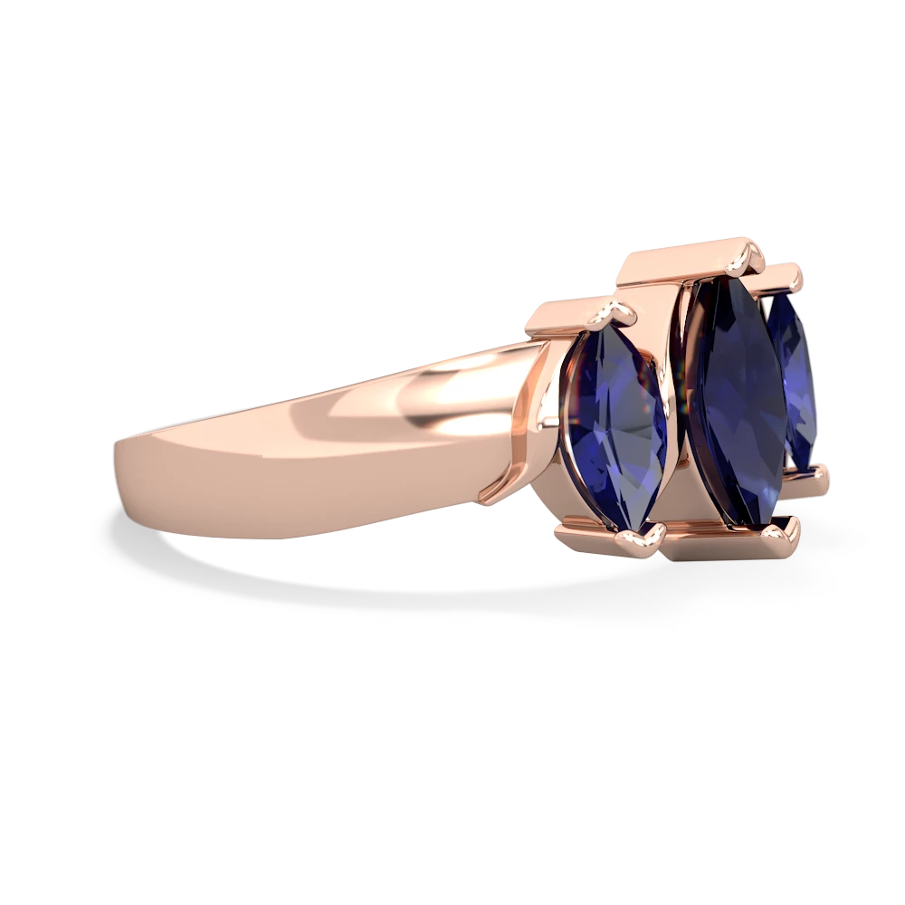 Sapphire Three Peeks 14K Rose Gold ring R2433