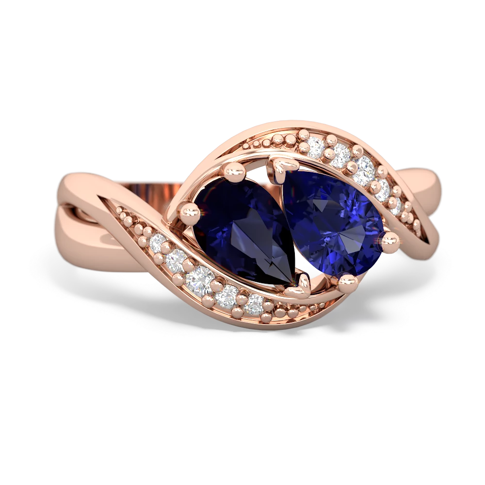 Sapphire Summer Winds 14K Rose Gold ring R5342