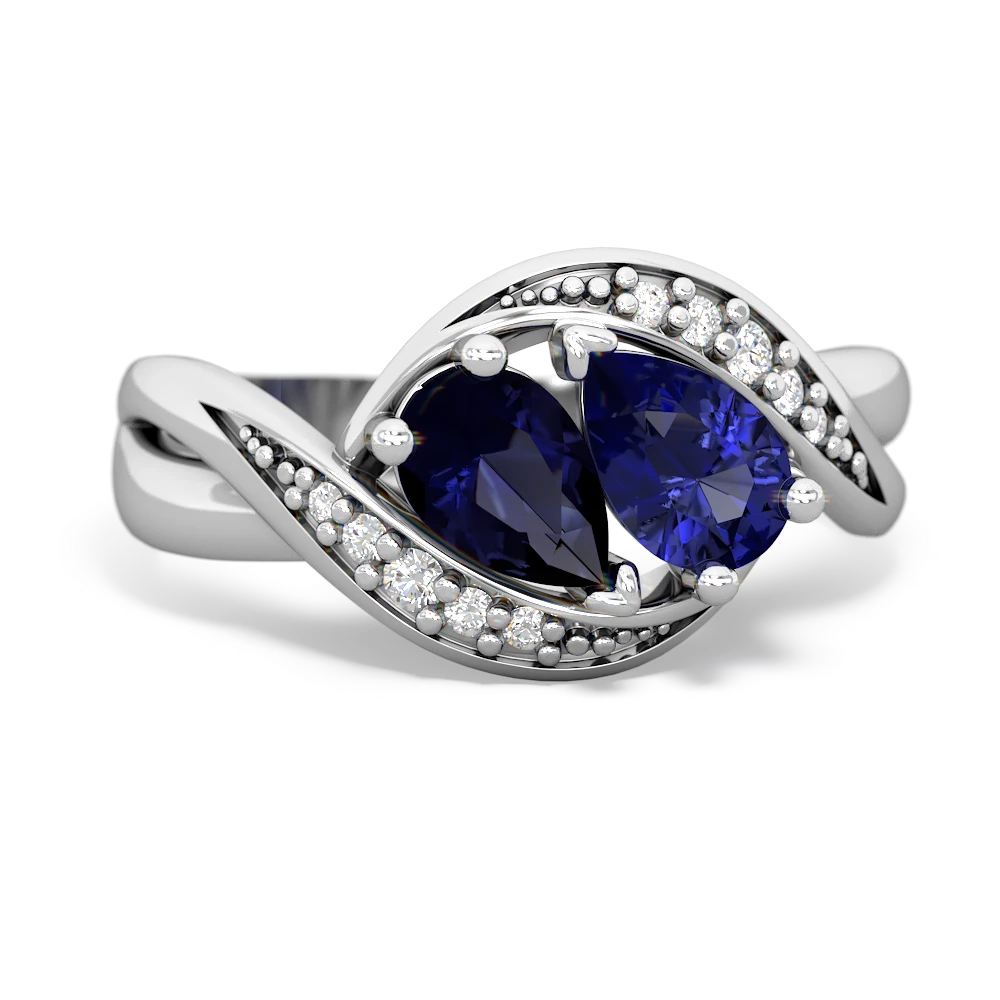 Sapphire Summer Winds 14K White Gold ring R5342