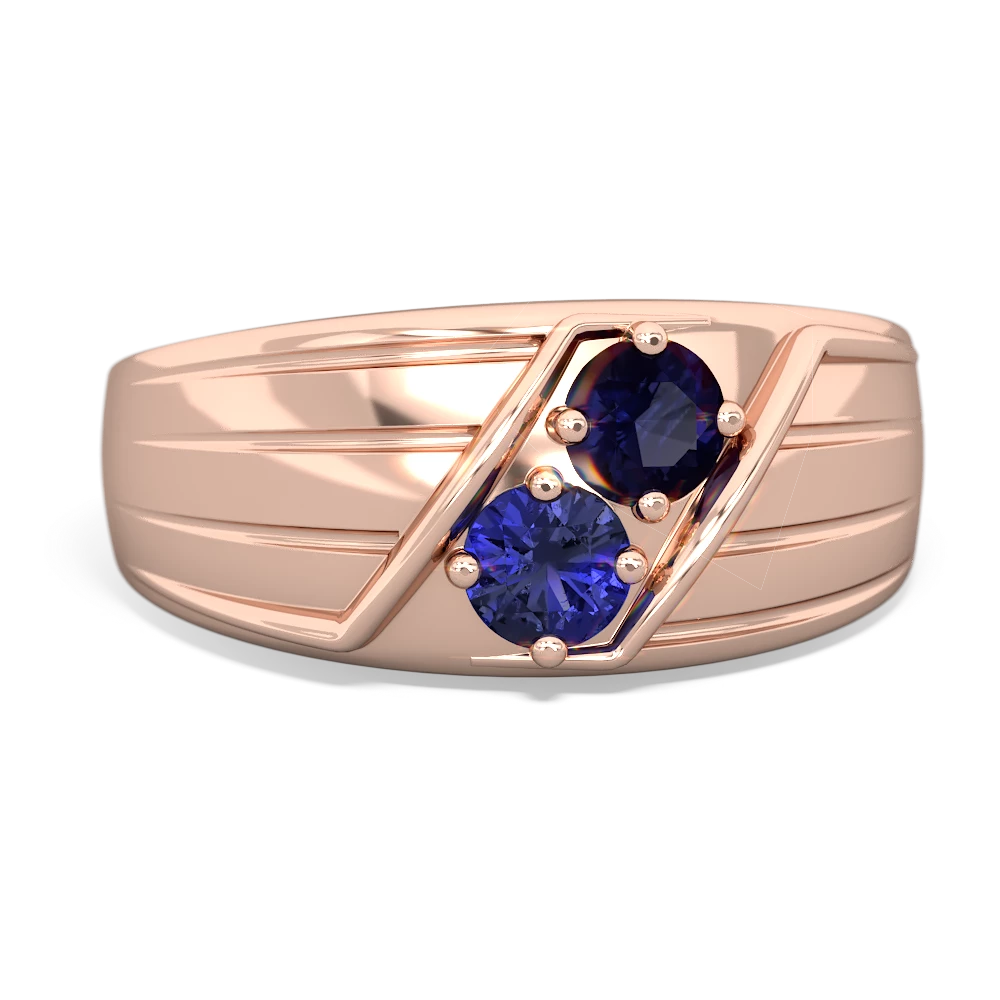 Sapphire Men's Streamline 14K Rose Gold ring R0460