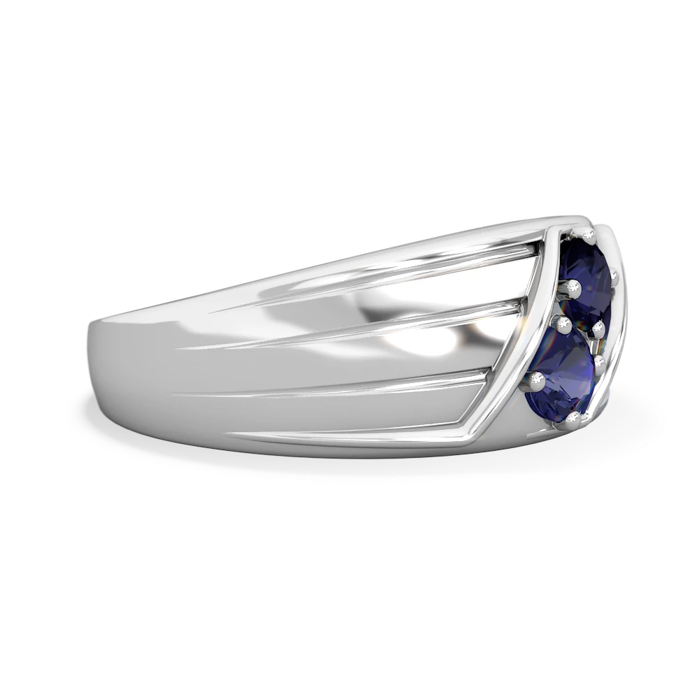 Sapphire Men's Streamline 14K White Gold ring R0460