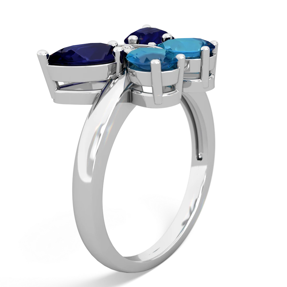 Sapphire Butterfly 14K White Gold ring R2215