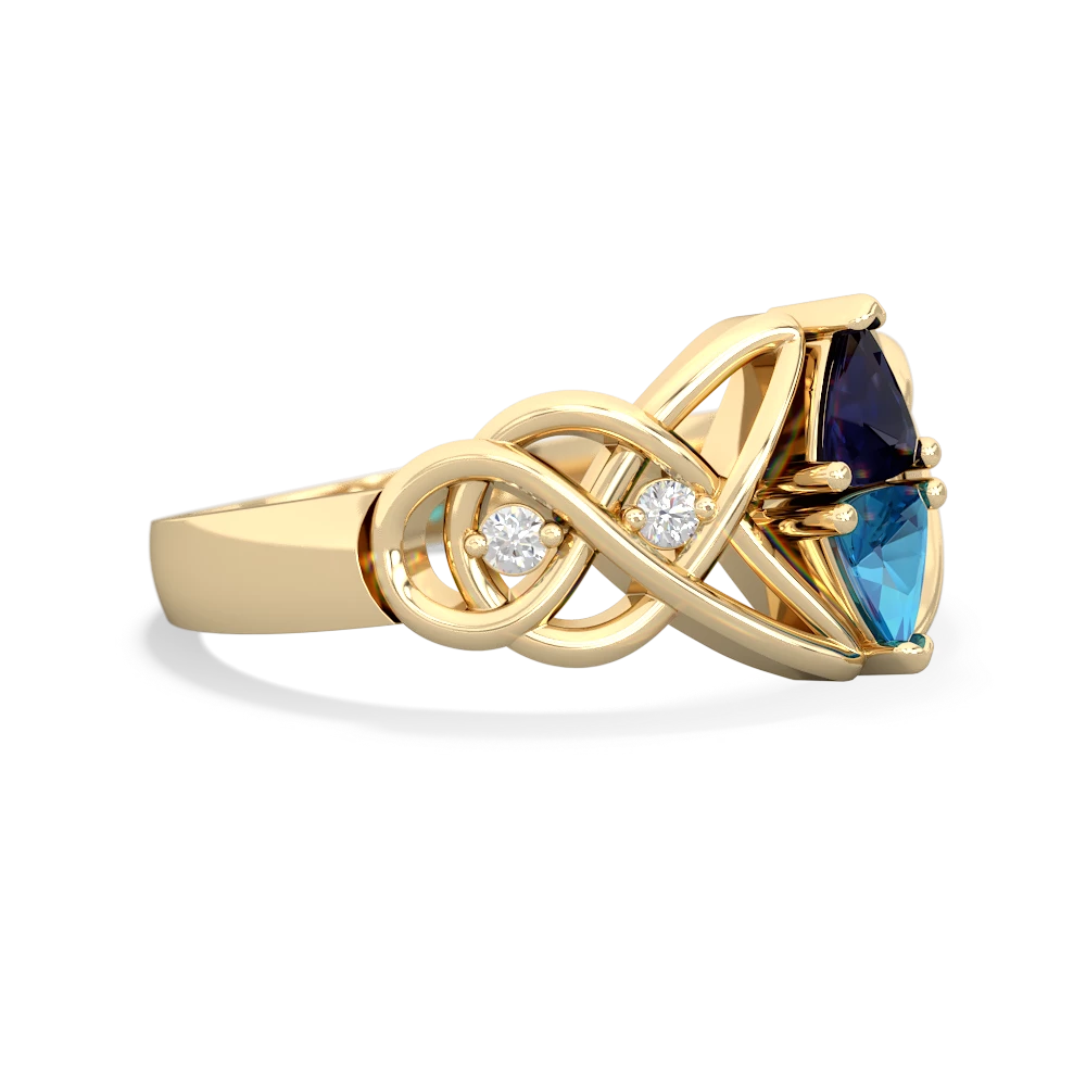 Sapphire Keepsake Celtic Knot 14K Yellow Gold ring R5300