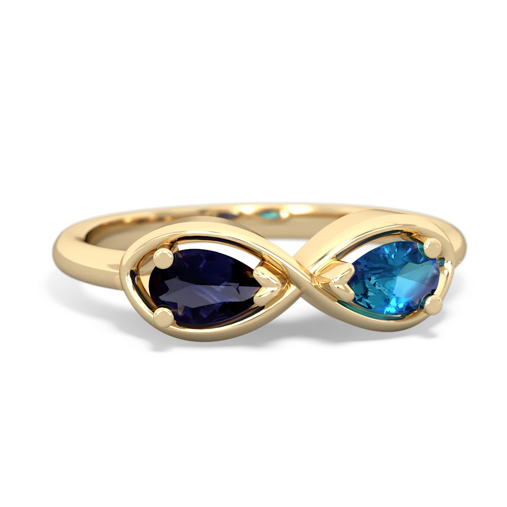 Sapphire Infinity 14K Yellow Gold ring R5050