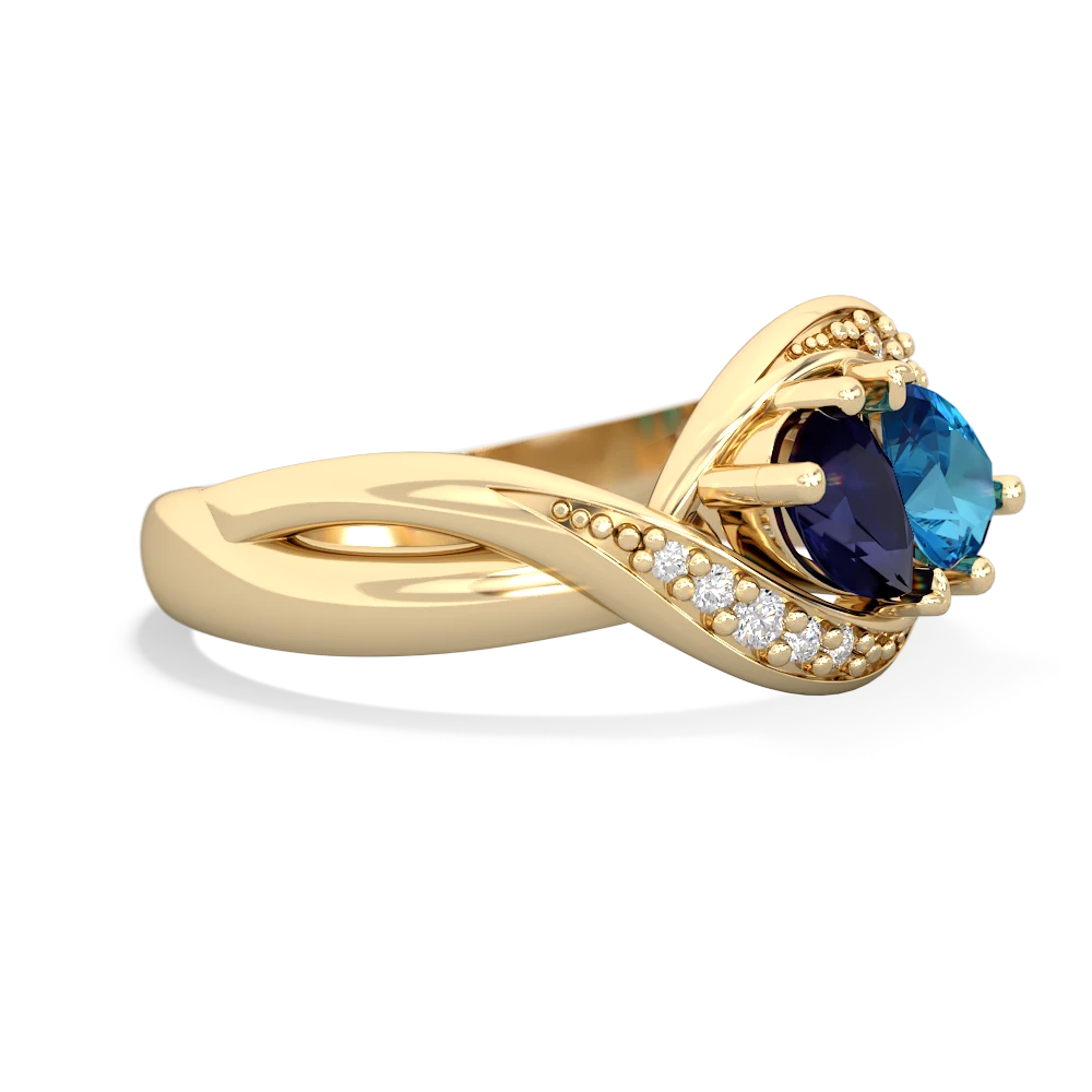 Sapphire Summer Winds 14K Yellow Gold ring R5342