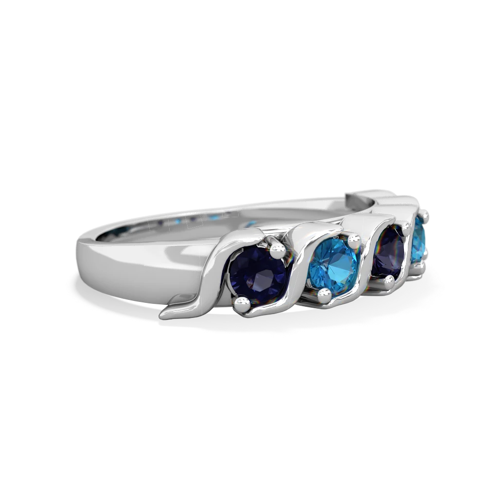 Sapphire Anniversary Band 14K White Gold ring R2089