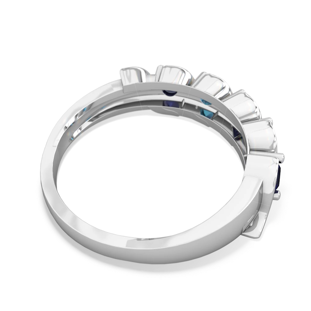 Sapphire Anniversary Band 14K White Gold ring R2089