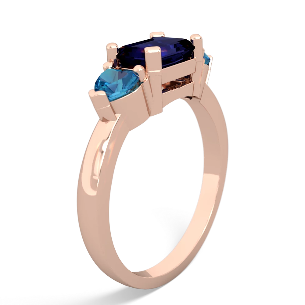 Sapphire Three Stone 14K Rose Gold ring R5235