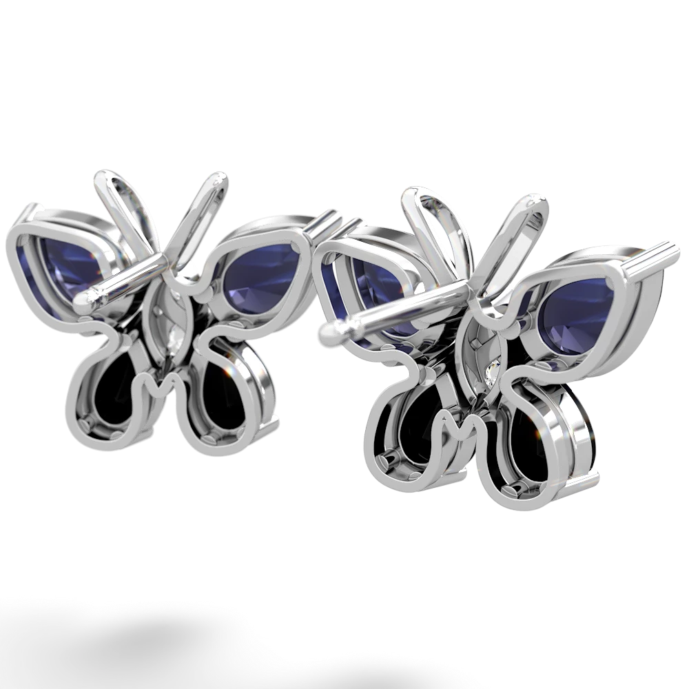 Sapphire Butterfly 14K White Gold earrings E2215