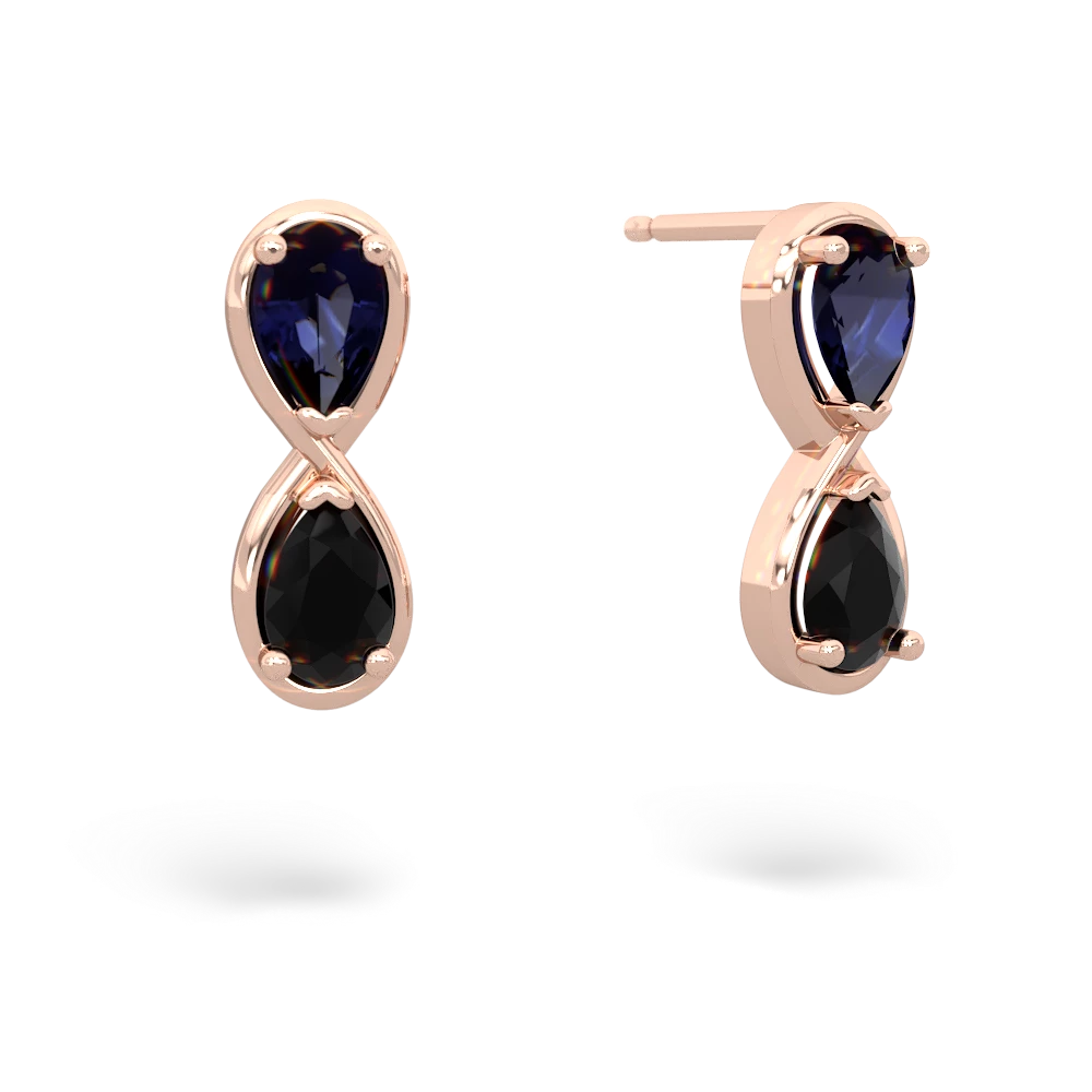 Sapphire Infinity 14K Rose Gold earrings E5050