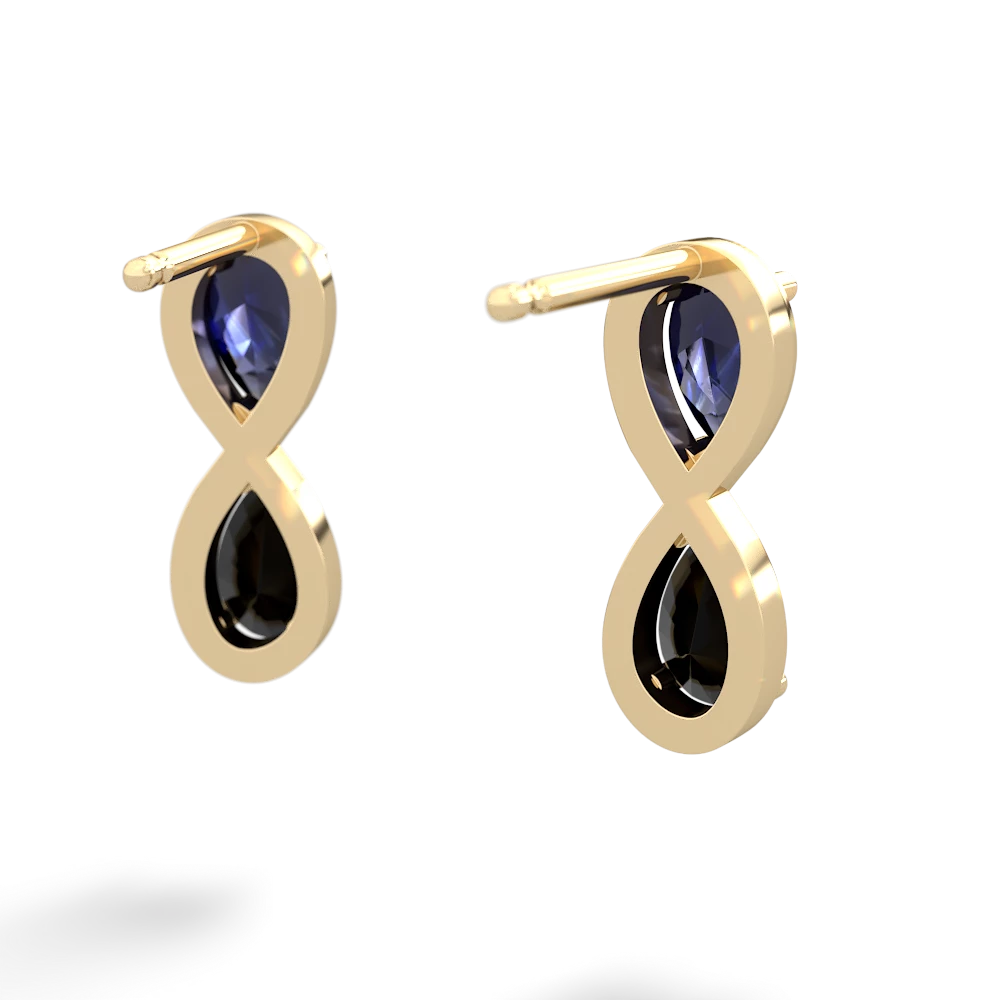 Sapphire Infinity 14K Yellow Gold earrings E5050