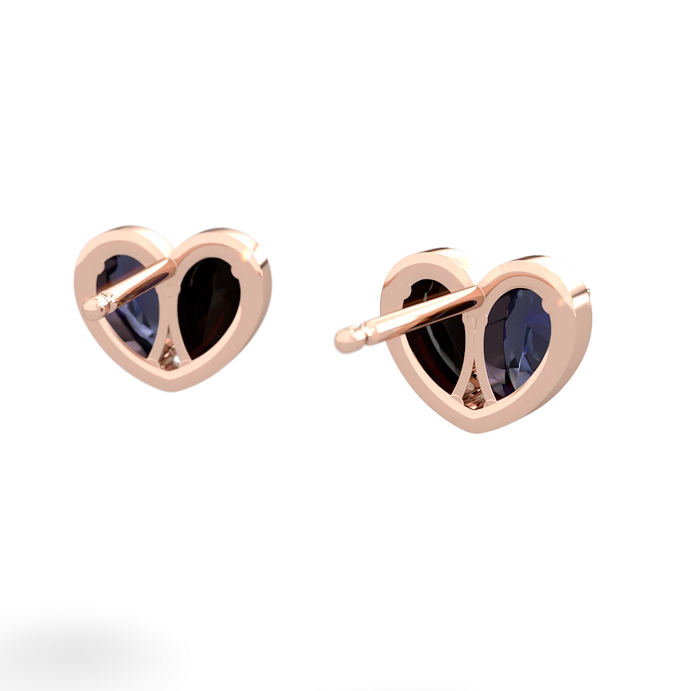 Sapphire 'Our Heart' 14K Rose Gold earrings E5072