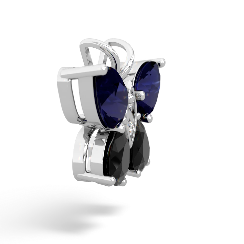 Sapphire Butterfly 14K White Gold pendant P2215