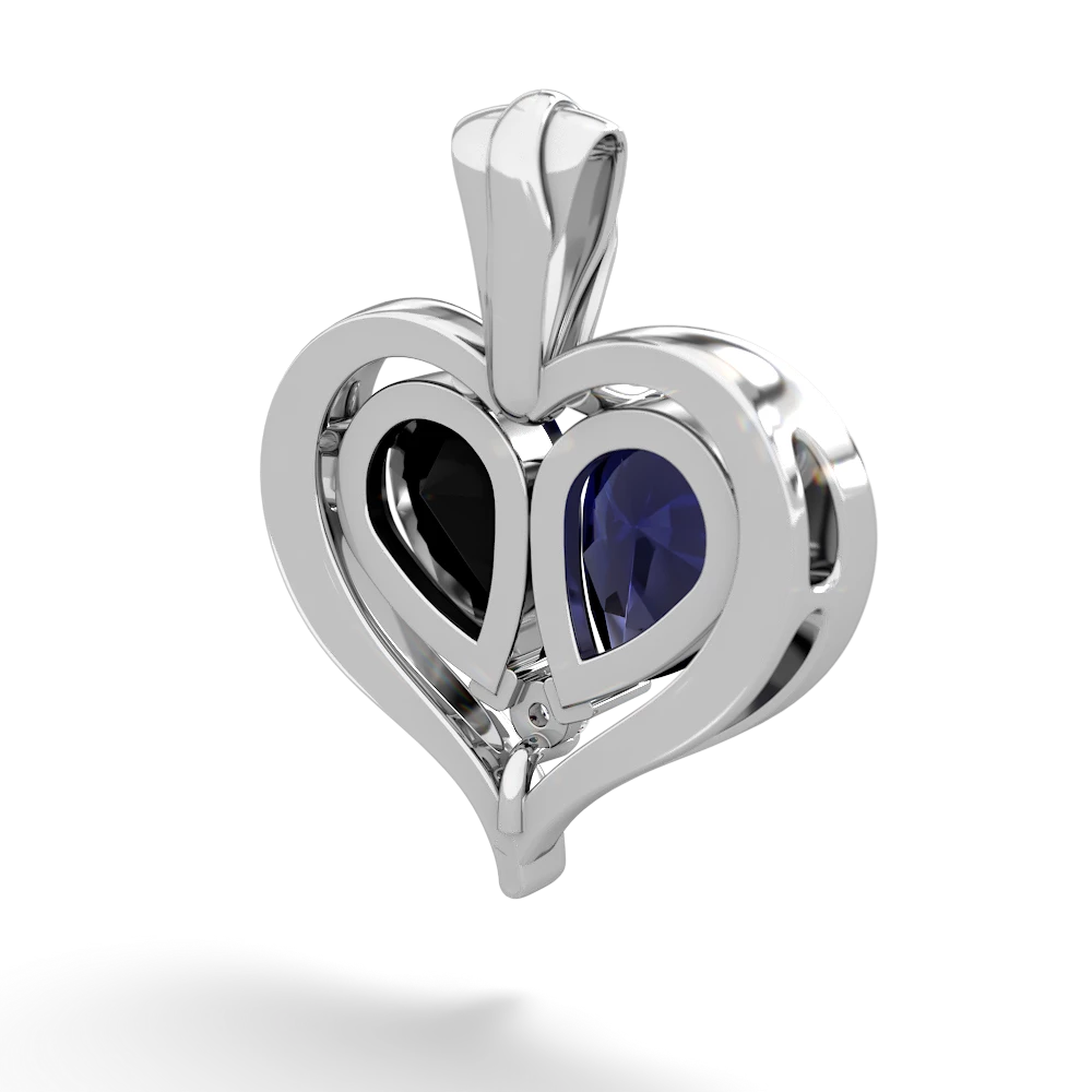 Sapphire Two Become One 14K White Gold pendant P5330