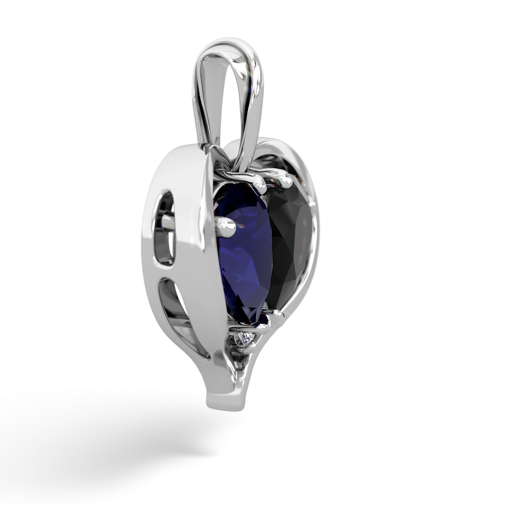 Sapphire Two Become One 14K White Gold pendant P5330